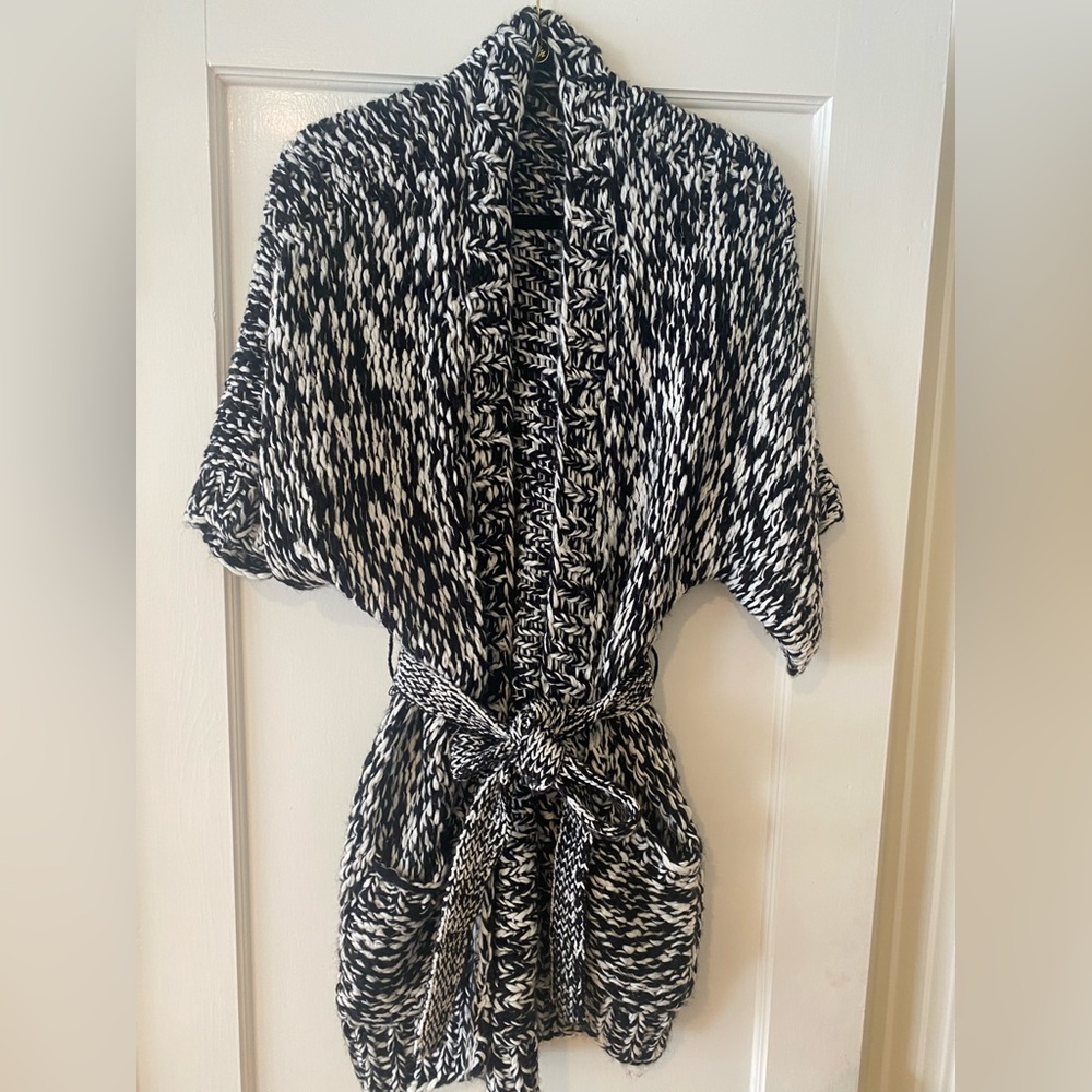 Black and white cardigan